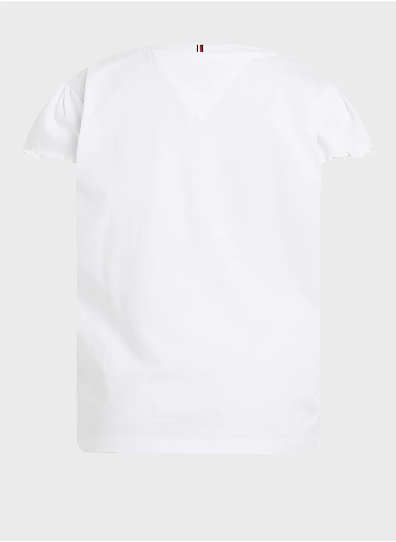 تومي هيلفيغر FLOWER GLITTER REG TEE SS