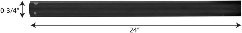 Progress Lighting AirPro Ceiling Fan Downrod, 3/4-Inch Diameter x 24-Inch Height, Compatible with AirPro Fans, Easy Installation, Ideal for 11- to 12-Foot Ceilings, Black - Image 3