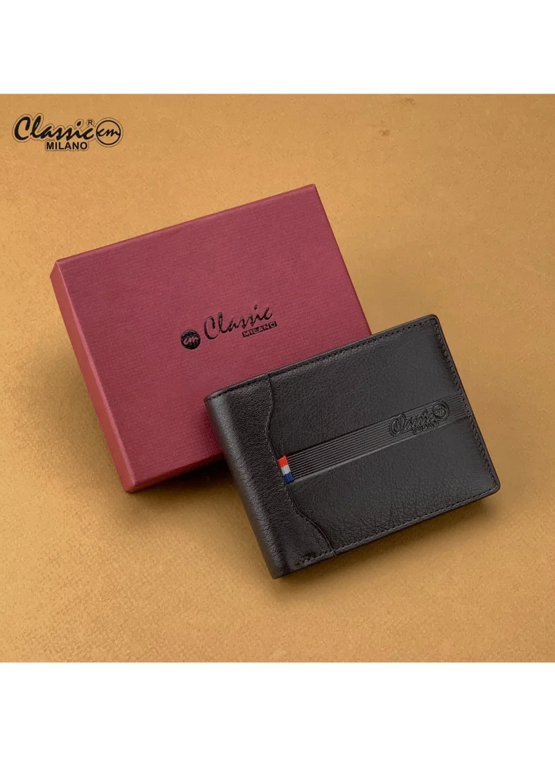 Classic Milano Brown (CMGT-15N) Classic Milano Men’s Wallet – Slim Bifold Leather Wallet for Men with RFID Blocking – Credit Card Holder & Card Wallet – Stylish Mens Purse – Gift for Husband, Father & Men for Men | Best Price UAE