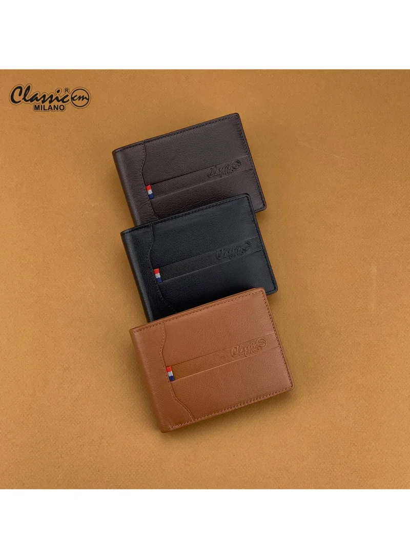 Classic Milano Brown (CMGT-15N) Classic Milano Men’s Wallet – Slim Bifold Leather Wallet for Men with RFID Blocking – Credit Card Holder & Card Wallet – Stylish Mens Purse – Gift for Husband, Father & Men for Men | Best Price UAE