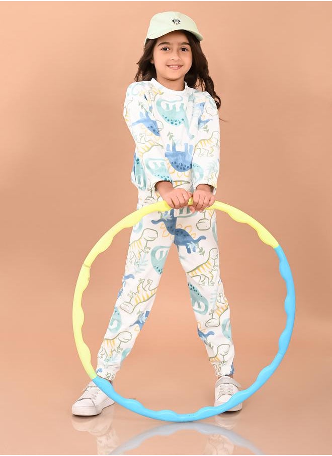 LILPICKS - Dinosaur Print Sweatshirt & Joggers Set by Styli - Image 1
