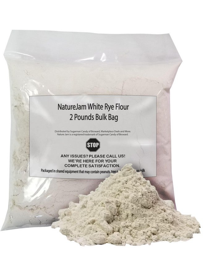 NatureJam White Rye Flour 2 Pounds Bulk Bag - Image 1