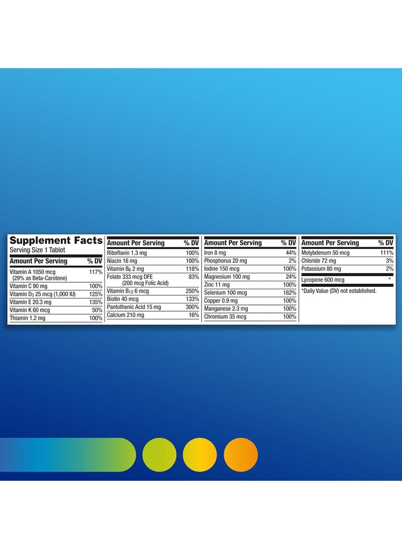 Centrum Multivitamin for Men, Multivitamin/Multimineral Supplement with Vitamin D3, B Vitamins and Antioxidants, Gluten Free, Non-GMO Ingredients - 250 Count - Image 5