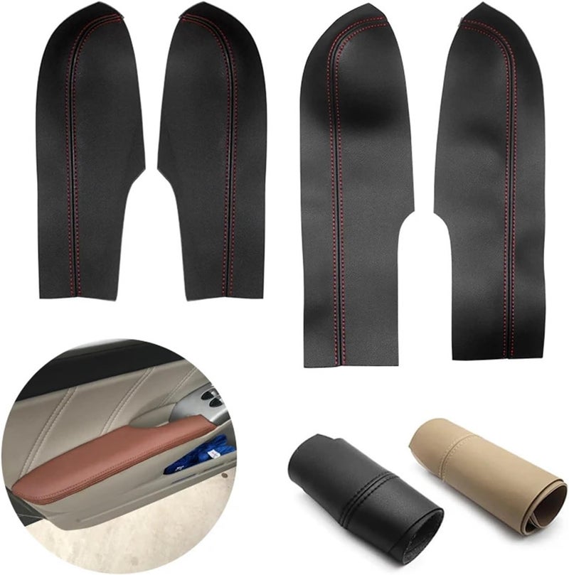 QASULER Microfiber Leather Car Door Armrest Cover - Image 4