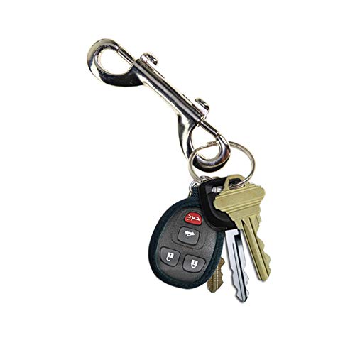 Lucky Line 3-1/2" Double Ended Bolt Snap, Nickel-Plated Zinc with 1-1/2" Split Key Ring (44901) - Image 2