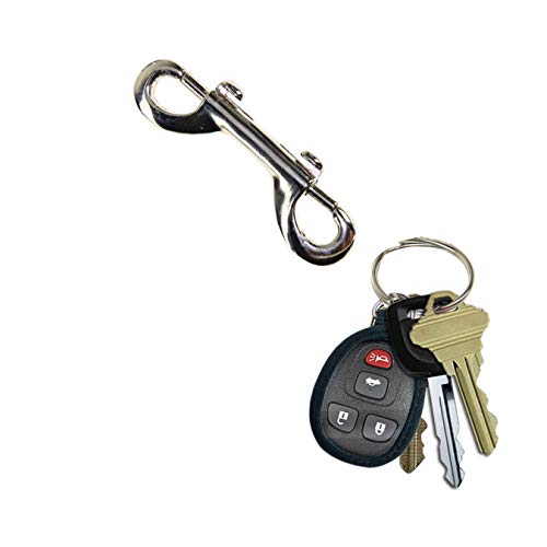 Lucky Line 3-1/2" Double Ended Bolt Snap, Nickel-Plated Zinc with 1-1/2" Split Key Ring (44901) - Image 4