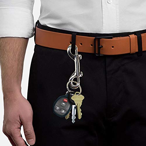 Lucky Line 3-1/2" Double Ended Bolt Snap, Nickel-Plated Zinc with 1-1/2" Split Key Ring (44901) - Image 3