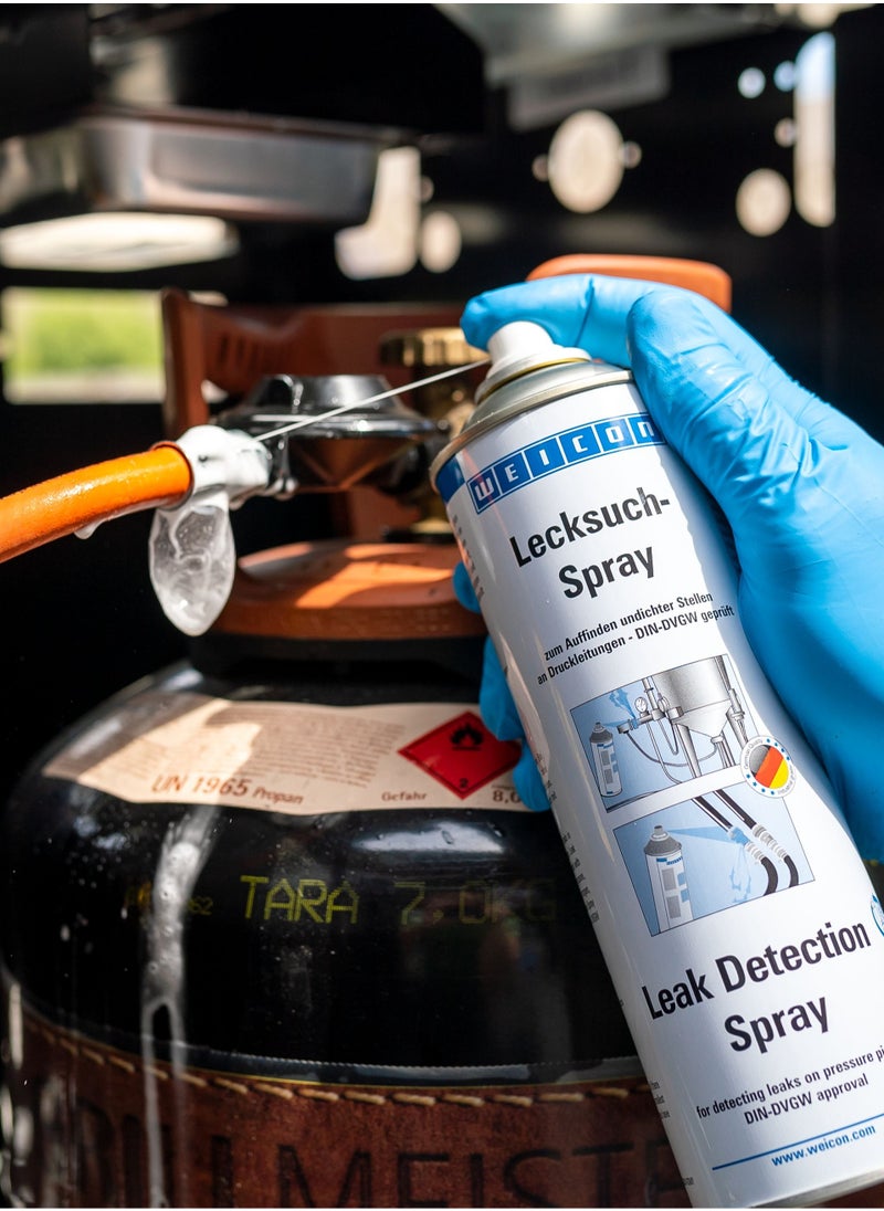 Weicon - Leak Detection Spray 400 ml Easy detection of leaks in pressure lines Oxygen and Co2 foaming not flammable anticorrosive - Image 1