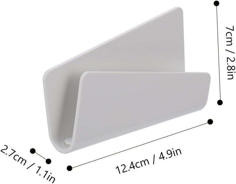 2pcs Wall Mount Phone Holders Adhesive Phone Charging Bracket for Mobile Tablet White - Image 2