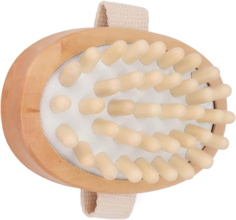 klarako Gasbag Massage Brush, Natural Wood Massage Body Brush Soothing Lymphatic Drainage Hand Drying Body Gasbag Brush Peeling Brush with Soft Massage Nodules Shower Brush Body Scrubber - Image 5