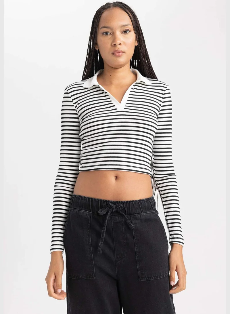 DeFacto Woman Polo Neck Knitted Long Sleeve T-Shirt