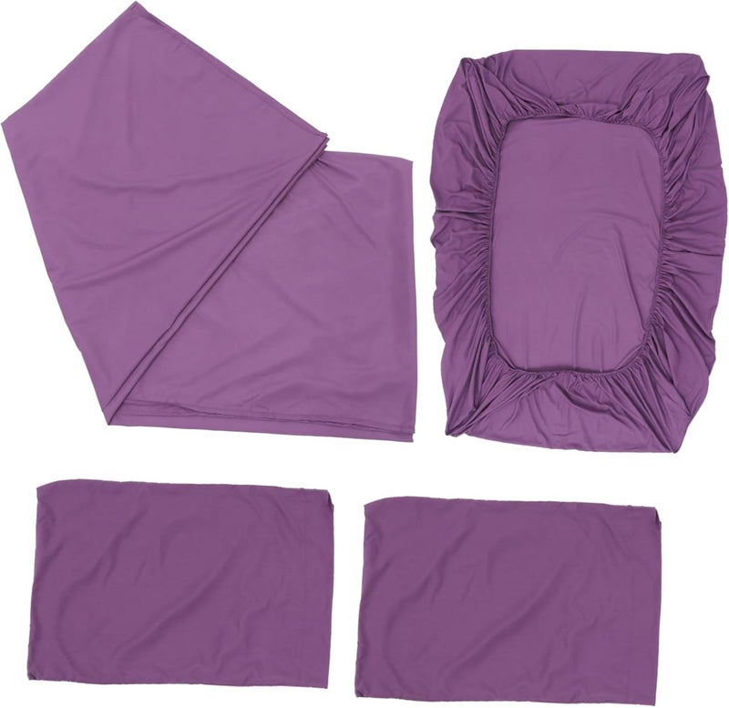 Garneck 4pcs Comfortable Bedding Set with Pillow Shams and Fitted Sheet Soft Queen Duvet Cover Set for Cozy Sleep and Easy Care - Image 1
