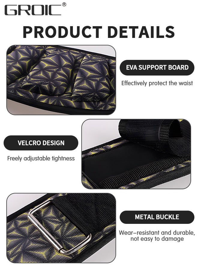 GROIC - Weight Lifting Belt Strength Weightlifting Belt, Weight Belt for Workout on Fitness Equipment, Weight Lifting Back Support Workout belt for Lifting, Fitness, Cross Training and Powerlifting - Image 1