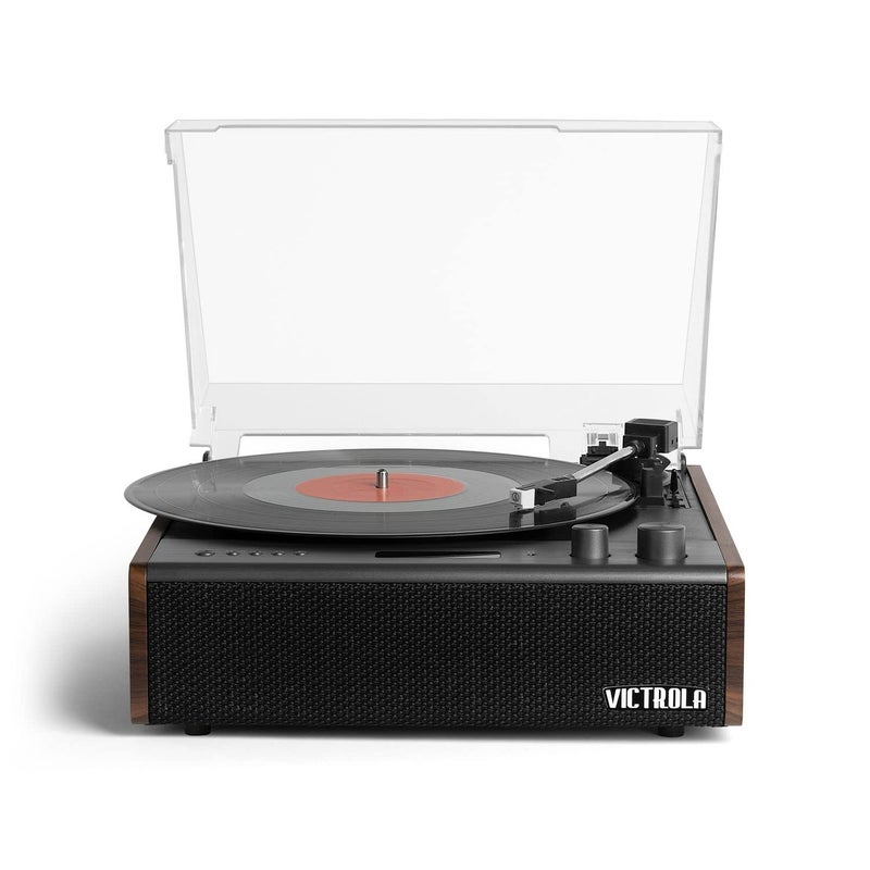 Victrola Eastwood Signature 3-Speed Bluetooth Turntable with Built-in Speakers and Dust Cover | Upgraded Turntable Audio Sound | Espresso (VTA-73-ESP) - Image 4