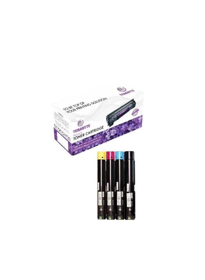 Terabyte XE-7120 Toner Cartridge Compatible with WorkCentre-7120/7125/7220/7225 Copier Machine Multicolor (15,000 Pages) (006R01460) Pack Of 4 - Image 1