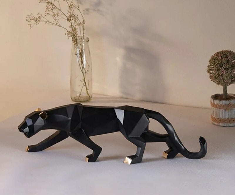 zart Resin Black Jaguar Showpiece for Home DecorBlack Panther Statue for Living Room Decor Cheetah Showpiece Office Decor Item Pack of 1 Black - Image 2