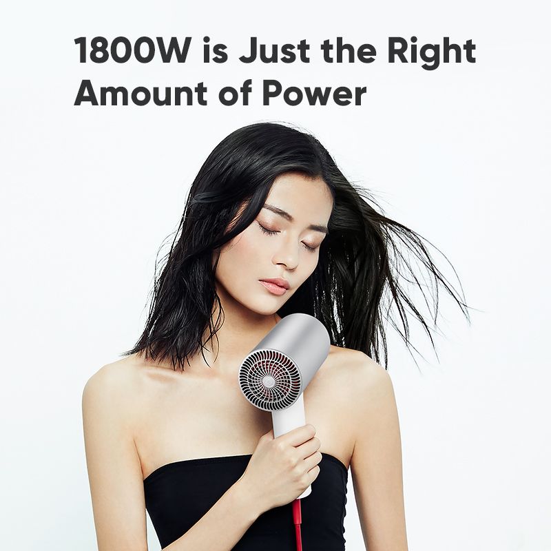 Soocas H5 Negative Ion Hair Dryer, Quick-Dry Foldable, 1800w, for Home and Travel, Silver - Image 5