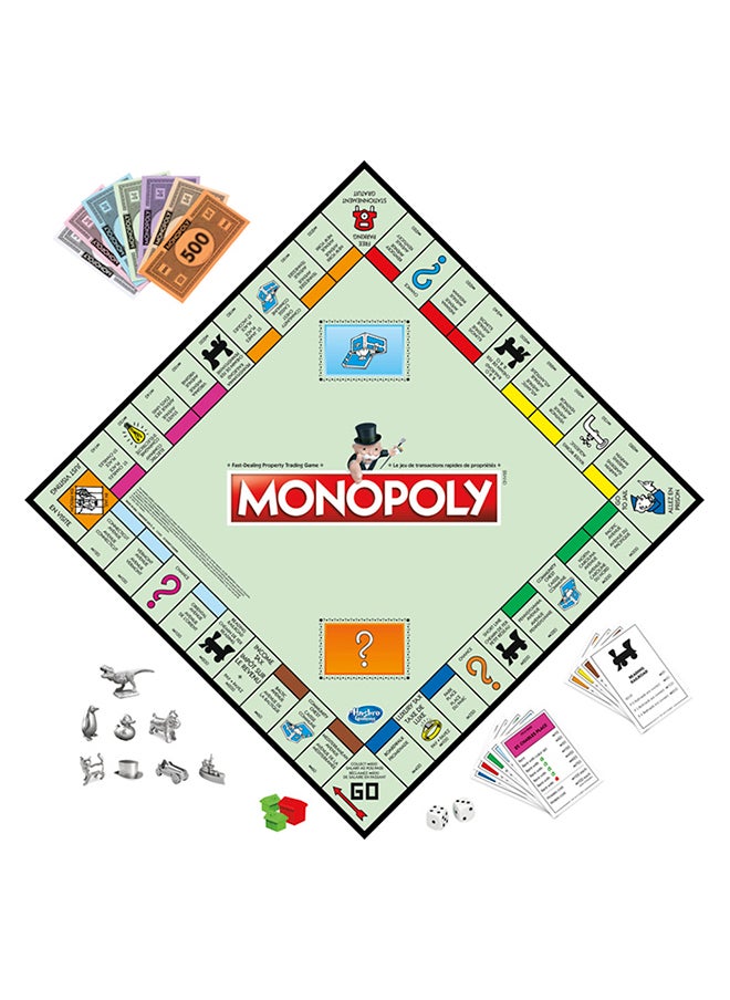 Monopoly لعبة مونسopoly، لعبة كلاسيكية عائلية للوحة تتطلب من 2 إلى 6 لاعبين، للأطفال من سن 8 سنوات فما فوق  - Image 4
