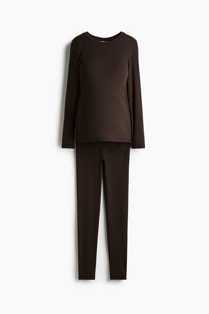 اتش اند ام طقم من نسيج مضلع من تشكيلة ماما - عبوة من قطعتين