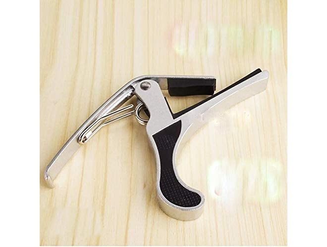 MUSTANG Metal Capo for Electric, Acoustic & Classical Guitars – Quick Change One-Handed Trigger Capo for Guitar & Ukulele – Professional Accessory (Silver) - Image 2