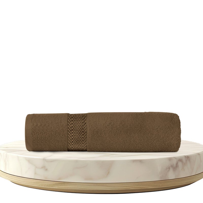 ريست REST  1PC Bath Towel 100% Cotton 70x140 cm , 27x55 inches Extra Large Brown 1PC Bath Towel Soft and High Absorbent Super Soft Quality Towel - Image 1