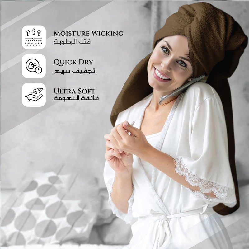 ريست REST  1PC Bath Towel 100% Cotton 70x140 cm , 27x55 inches Extra Large Brown 1PC Bath Towel Soft and High Absorbent Super Soft Quality Towel - Image 3