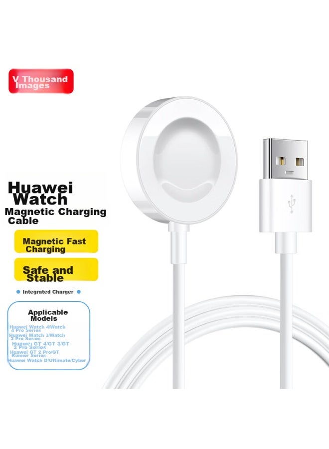 Wei Qiantu Weiqianto متوافق مع شاحن Huawei Watch Gt5/gt4/watch3/3pro/watch/4progt3/3pro/2/d1/d2، شاحن لاسلكي مغناطيسي سريع بقوة 6 واط - Image 1