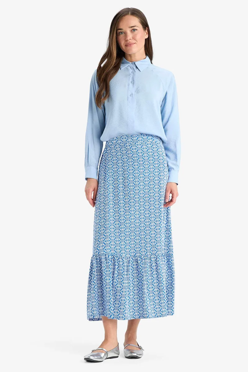ديفاكتو Printed Maxi Skirt