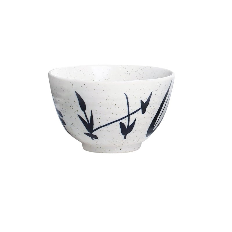 Caffeine Caffeine Ceramic Handmade white Bamboo Dessert bowl Set of 8 - Image 3
