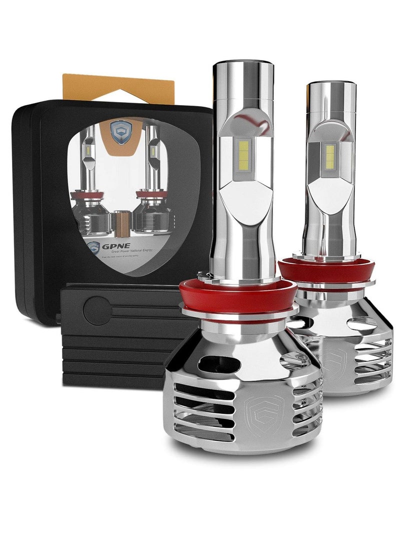 جبني لمبة فانوس امامي LED H11/H8/H9 16000 لومن من جي بي ان اي، فانوس شبورة LED فائق السطوع بشعاع منخفض، مصابيح LED 6000 كلفن، ضوء ابيض بارد، تصنيف قوة تحمل الماء والغبار68 - Image 1