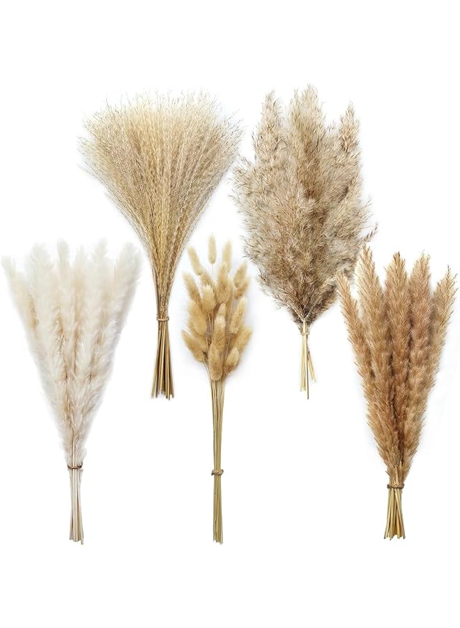 110 Pcs Pampas Grass,Dried Flowers for Vase, Boho Home Decor,Artificial Flowers for Home Room Office Party Decor