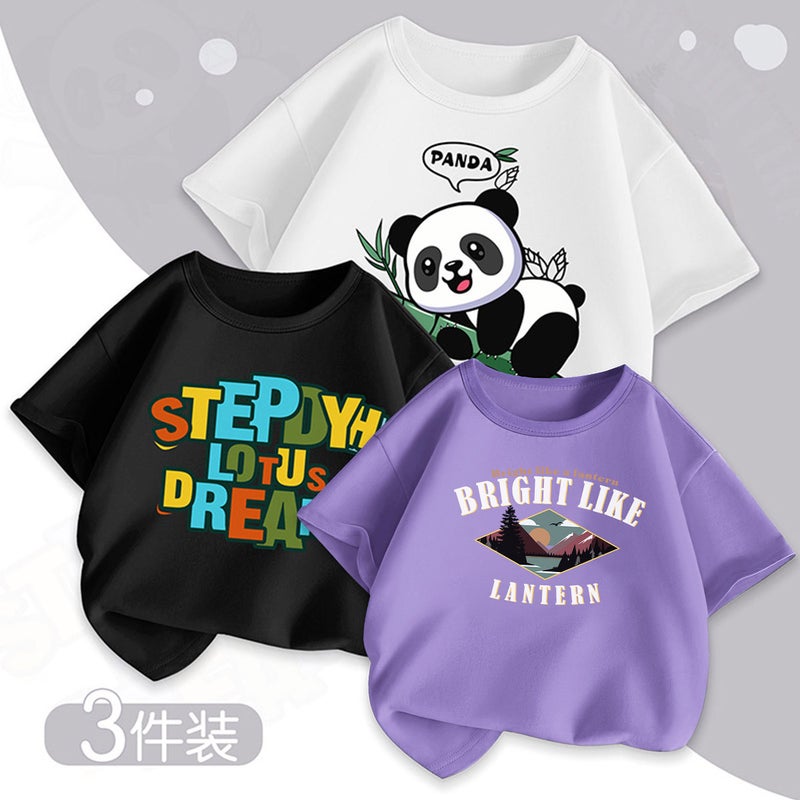 Children'S Wear Boys Summer Short-Sleeved T-Shirt Summer Middle And Large Children'S Cotton Summer Boys Thin Top T - Image 2