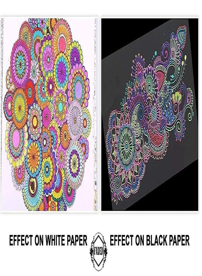 Faded Neon Gel Pens Set with Fluorescent Metallic Glitter Pastel Colors Ideal for DIY Art Crafts Scrapbooking Journaling and Creative Projects (Pack of 48) - Image 5