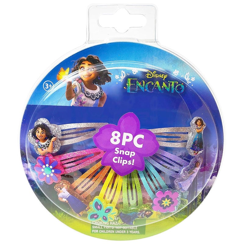 Disney Encanto Kids Hair Clips for Girls Snap Clips 8 pack multi color Ages 3