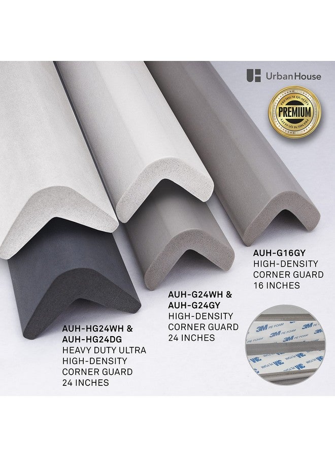 urbanhouse (2-Pack High-Density Corner Guard Edge Protector & Bumper for Parking Garages, Workshops, Baby Proofing Walls and Furniture - Neutral White, 24 Inches. - Image 2