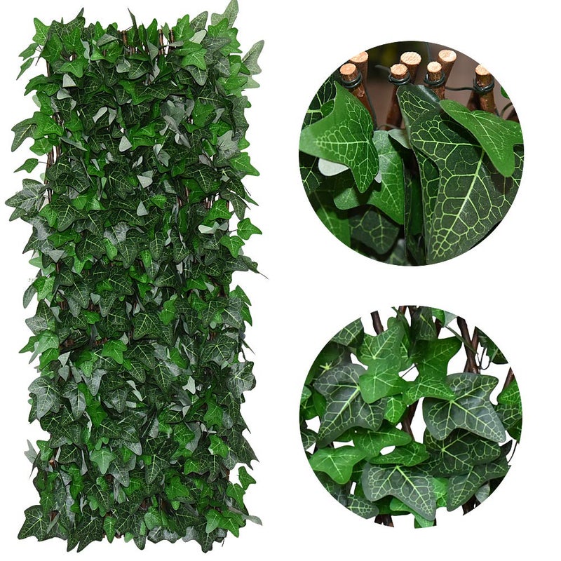 GLANT Expandable Fence Privacy Screen for Balcony Patio Outdoor,Decorative Faux Ivy Fencing Panel,Artificial Hedges (Single Sided Leaves) (1, Green-Ivy) - Image 4