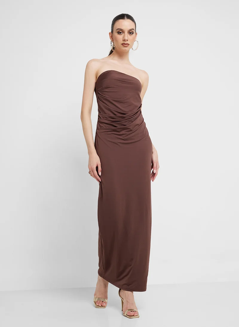 SNDYS Strapless Column Dress