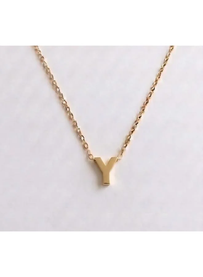 روفو Initial Y Pendant Necklace