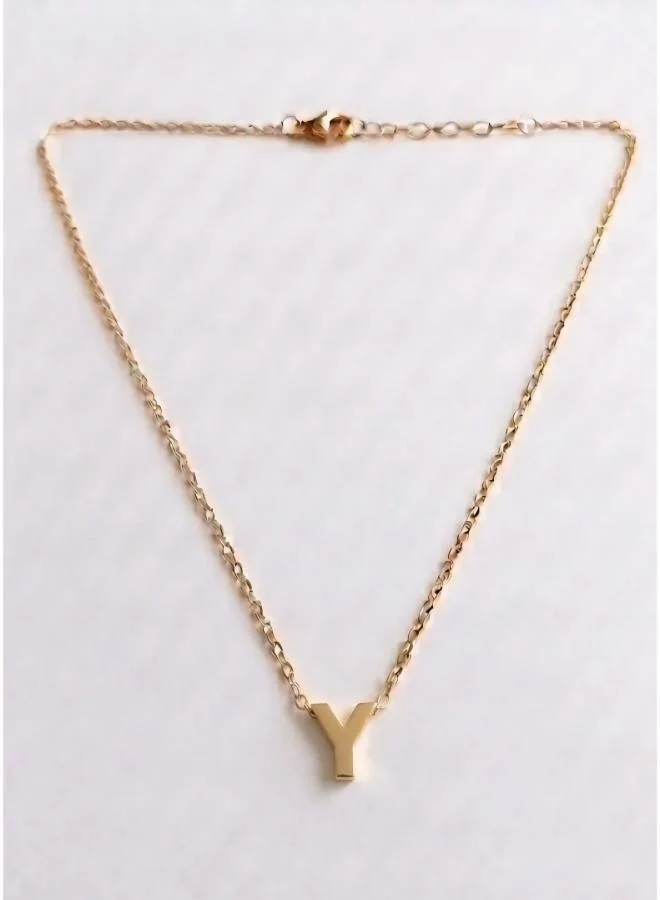 روفو Initial Y Pendant Necklace