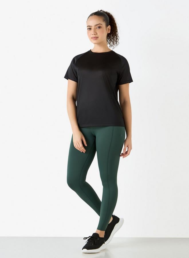 Kappa Logo Print T-shirt with Raglan Sleeves and Crew Neck - Image 2