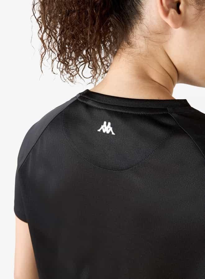 Kappa Logo Print T-shirt with Raglan Sleeves and Crew Neck - Image 4