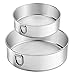 Webake Sieve 6-Inch, 8-Inch Sieves Fine Mesh Strainer Set of 2 Stainless Steel Sifter Round Flour Sieve for Baking - Image 2