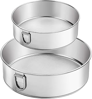 Webake Sieve 6-Inch, 8-Inch Sieves Fine Mesh Strainer Set of 2 Stainless Steel Sifter Round Flour Sieve for Baking - Image 1