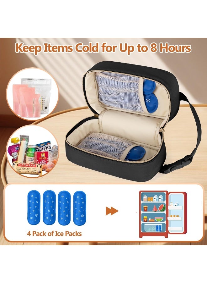 Damero حقيبة تبريد حليب الثدي من داميرو مع 4 أكياس ثلج - Image 3