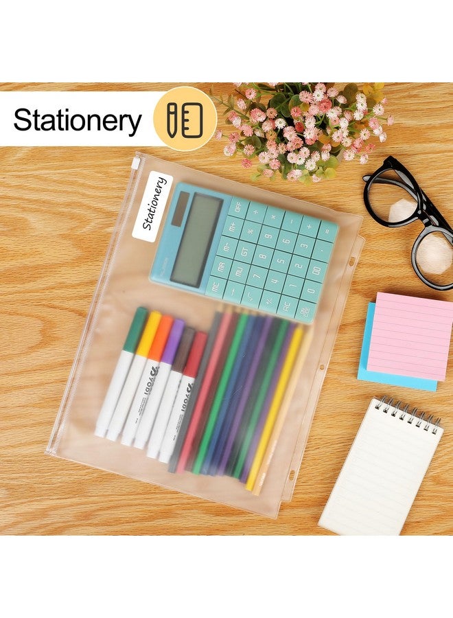 KTRIO Zipper Binder Pocket Letter Size 12 Pack, 3 Holes Zipper Binder Folder For 3 Ring Binder Insert, Clear Pvc Loose Leaf Pouch 8-1/2"X 11 Document Filing Storage Bags For Office, School  - Image 4
