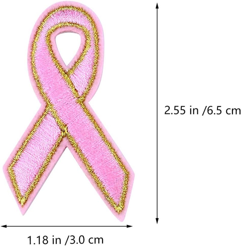 jojofuny 18pcs Pink Ribbon Embroidered Appliques Sewing Patch Set for Garment Decoration DIY Cloth Accessories Craft Embellishments - Image 2