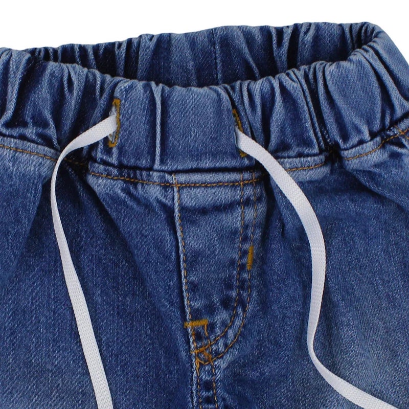 جينز كارجو للاطفال جيلو – لون غسيل غامق - Image 3