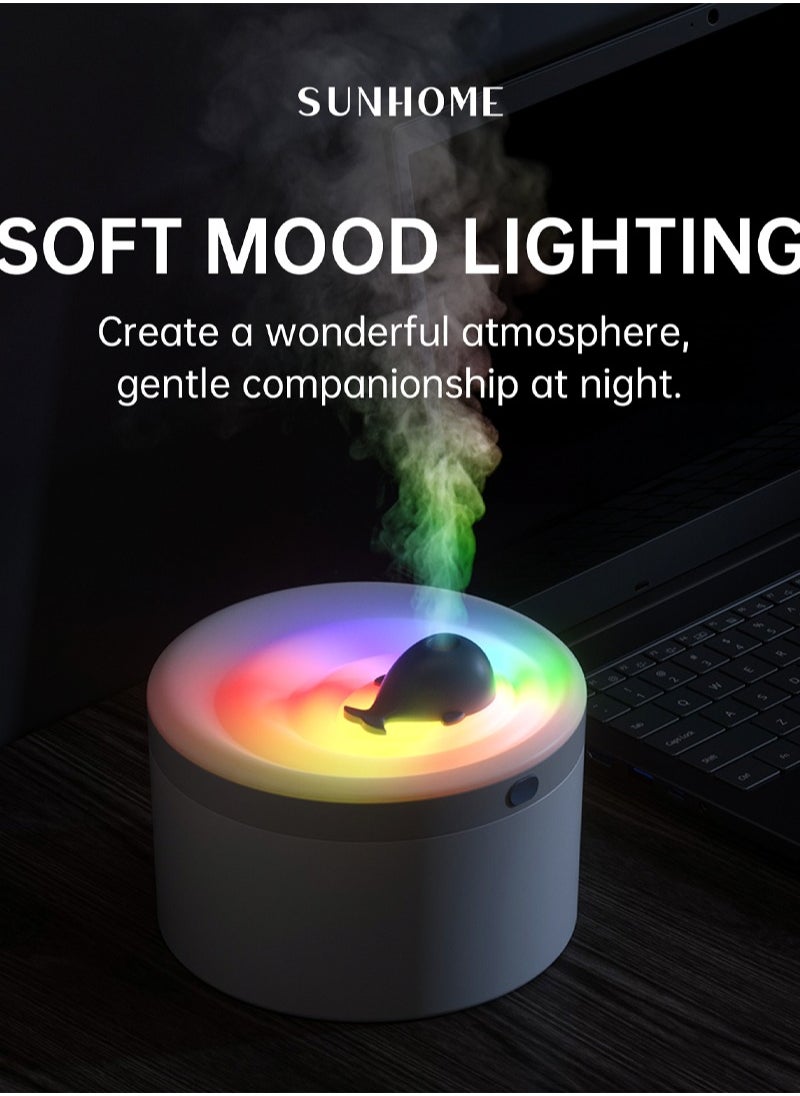 Sunhome - 2-Speeds Air Humidifier With Colour Changing Lights 1.5L 2W White - Image 1