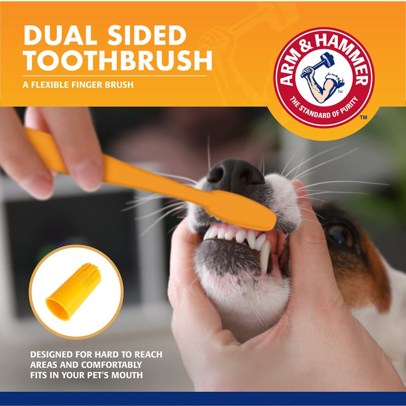 Arm & Hammer for Pets Dog Dental Care Fresh Breath Kit | Includes Arm & Hammer Baking Soda Dog Toothpaste and Dog Toothbrush | Dog Plaque Removal Kit, Mint - Image 3