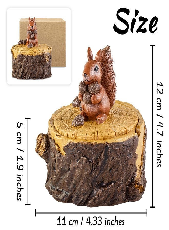 Grovind Outdoor Ashtrays for Cigarettes Cute Resin Squirrel Ashtray with Lid for Home and Garden - Image 3